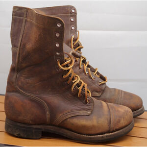 VINTAGE MILITARY DRILL BOOT 9 W GOVERNMENT ISSUE MADE IN USA
